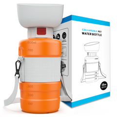 28oz Portable Dog Water Bottle Dispenser-3Gen-Orange