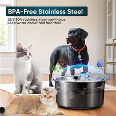 2.6Gal/10L Dog Water Fountain for Dogs & Cats & Multiple Pets D2340